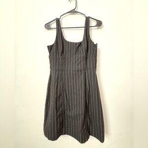 Wool-Blend Mini Dress in Pinstripe